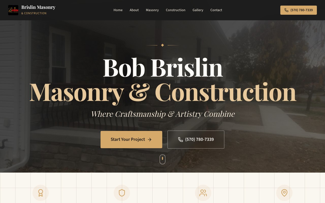 Bob Brislin Masonry website