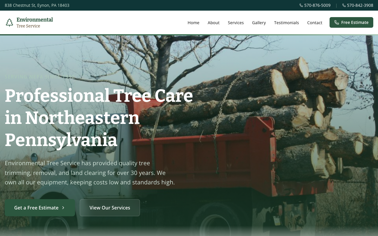 Environmental Tree website