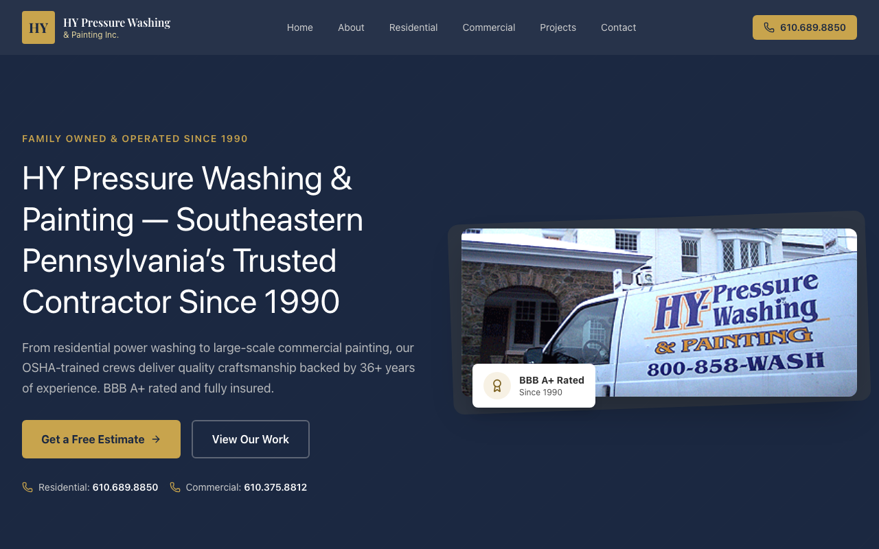 HY Paint Wash website